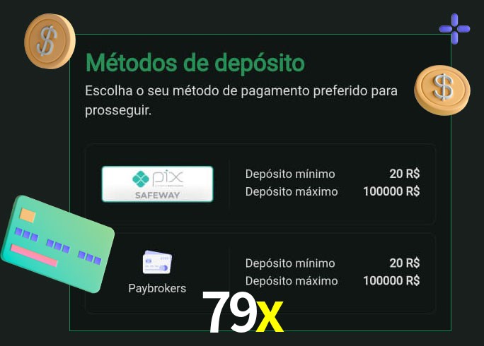 O cassino 79x oferece uma grande variedade de métodos de pagamento